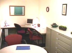 Photo of the user interaction room - looks like an office enviroment