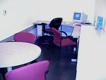 Photo of the user interaction room - looks like an office enviroment 