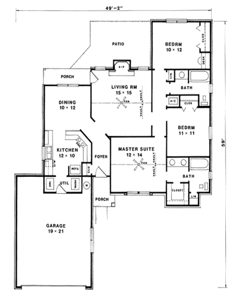 Blue print of a residential home